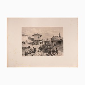 Auguste Raffet, Quartier de Bakhchysarai, Lithograph, 1841