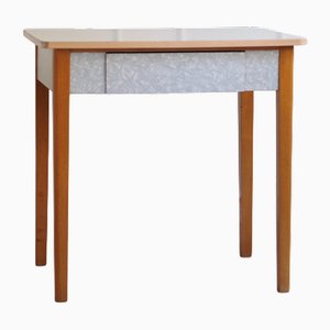 Mid-Century PVC Küchentisch oder Schreibtisch mit Schublade