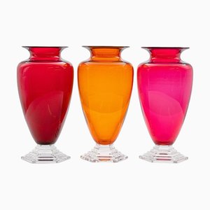 Crystal Orsay Vases from Baccarat, France, 1970s, Set of 3