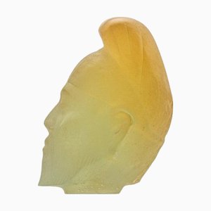 Pate de Verre Taoist Sage Sculpture from Daum, France, 1970