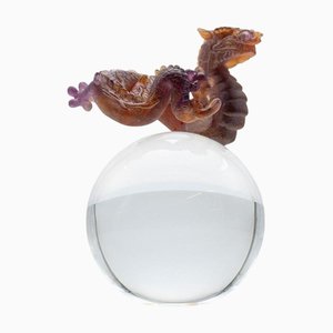 Crystal Dragon Ball from Daum, France, 1970