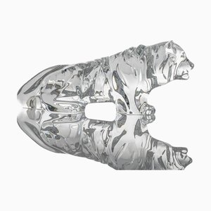 Crystal Tiger from Baccarat, France, 1990s