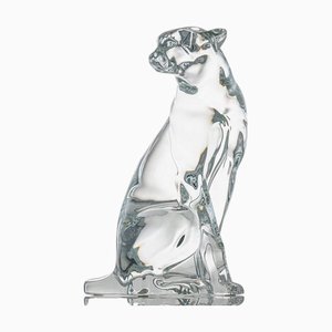 Large Crystal Leopard from Baccarat, France, 1990s