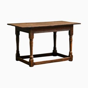 Tavolino da refettorio in stile Wabi Sabi in quercia, inizio XIX secolo