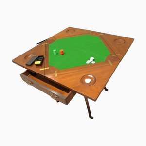 Viktorianischer Kartentisch mit Umschlag und Spielbrunnen