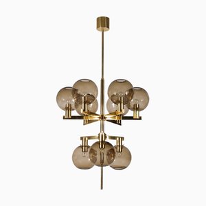 Lustres Modèle 348/9 en Laiton par Hans-Agne Jakobsson, 1960s, Set de 2