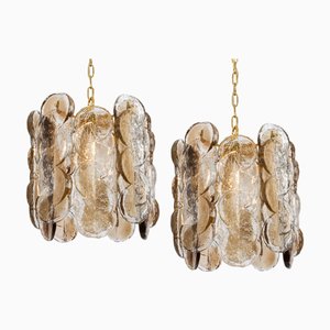 Murano Smoked Glass Pendant Light from Kalmar, Austria, 1970s