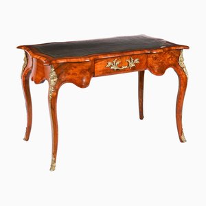 Antique French Burr Walnut Writing Table, 1870
