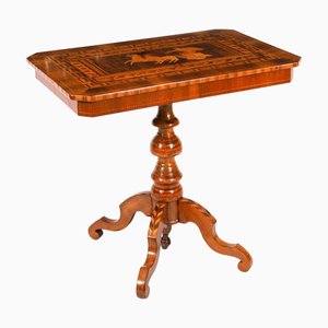 Antique Italian Marquetry and Parquetry Occasional Table from Sorrento, 1800s