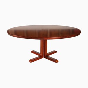 Mid-Century Danish Extending Rosewood Dining Table with Pedestal Base from Skovby, 1960s