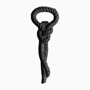 Vintage Rope and Knot Bottle Opener in Brass, Italy, 1960s