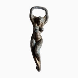 Mid-Century Nude Female Bottle Opener in Brass, Italy, 1940s