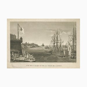 Dubois after Courvoisier, View of the Harbor of Cannes, 1784, Print
