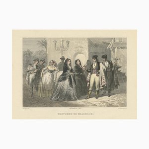 After Rouargue, Costumes of Majorca, 19th Century, Hand-Colored Engraving