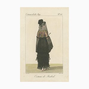 Gaté, Spanierin aus Madrid, 1820, Handkolorierte Gravur