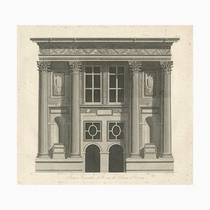 Baltard, Portique corinthien du Château d'Écouen, 1799, Gravure