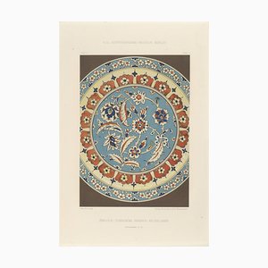 Julius Lessing, Turkish Faience Plate with Carnation and Tulip Motif, 1890, Paper
