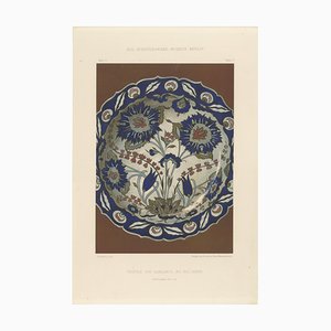 Julius Lessing, Damascus Faience Plate with Carnations and Tulips, 1890, Paper