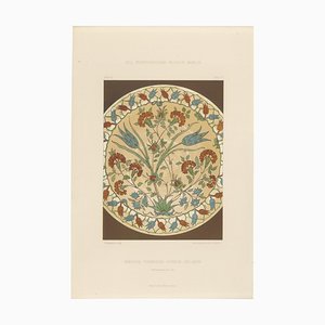 Julius Lessing, Turkish Faience Plate with Tulip and Carnation, 1890, Paper