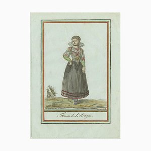 Dopo Jacques Grasset de Saint-Sauveur, Donna d'Aragona, incisione a mano, 1797