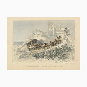 Rouargue Frères, Spanish Diligence Passing the Balaguer Pass, 1845, Gravur