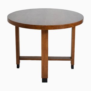 Armsterdam School Round Pedestal Table, 1930s