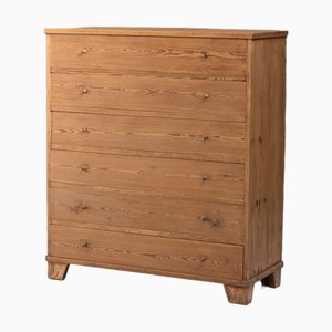 Large Swedish Pine Chest of Drawers, 1900