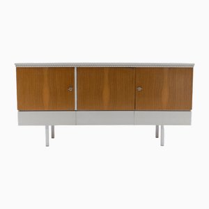 Mid-Century Modern Sideboard in Braun & Weiß, 1960er