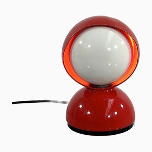 Lámparas de mesa Eclisse rojas de Vico Magistretti para Artemide, años 60