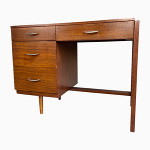 Mid-Century Modern Teak Furnier Schreibtisch mit Schubladen, 1950er