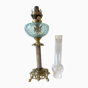 Antique Art Nouveau French Kerosene Oil Lamp, 1900s