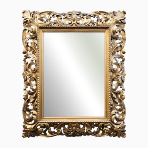 Large 19th Century Carved Giltwood Mirror, Italy