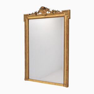 Antique Gilded Overmantel Mirror, 1890