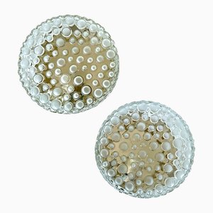 Vintage Bubble Glass Wall Lights from Erco, 1960s, Set of 2