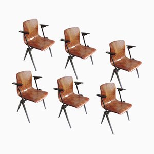 Vintage Desk Chairs from Galvanitas, Set of 6
