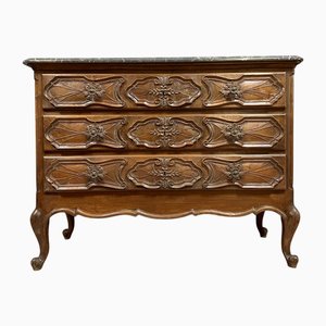 Antique Louis XV Baroque Commode in Walnut, 1850s
