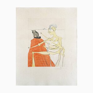 Salvador Dali, Godly Back di Gala, 1973, Incisione puntasecca con stampino