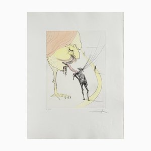 Salvador Dali, Picasso: A Ticket for Glory, 1973, Kaltnadelradierung mit Schablone