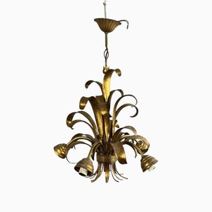 Lampadario vintage a forma di foglie, anni '70