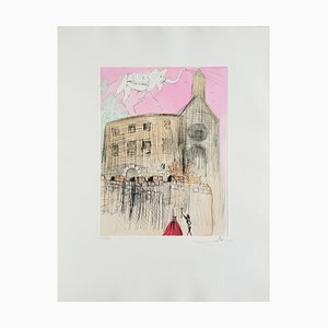 Salvador Dali, The Museum of Genius and Fancy, 1973, Drypoint Etching with Stencil