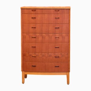 Cassettiera elegante in teak e quercia, Danimarca, anni '60