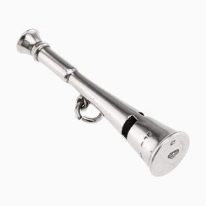 Antike edwardianische Jagdhornpfeife aus Silber, 20. Jh., London, 1901