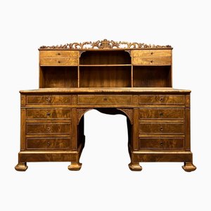 Antique Charles X Desk in Burr Walnut, 1820