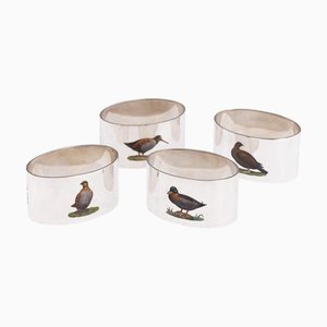 20th Century English Silver Cased Napkin Rings, Chester, 1928, Set of 4