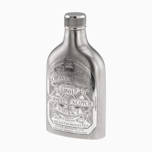20th Century Modern Novelty Silver Whisky Bottle in the style of Chivas Regal