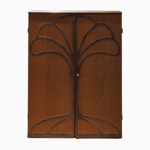 Vintage Barschrank aus Nussholz, Deutschland, 1980er