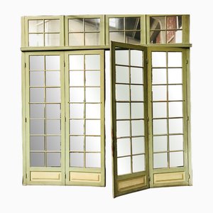 Porte divisorie piccole in legno dipinto, inizio XIX secolo, set di 5