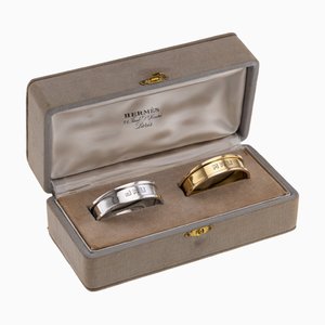 Mid 20th Century French Silver Gilt Napkin Rings from Hermès, 1960s, Set of 2