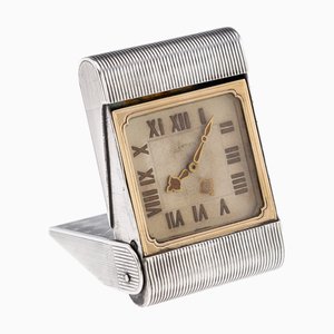 Antique 20th Century Silver Travel Clock from Cartier, 1908