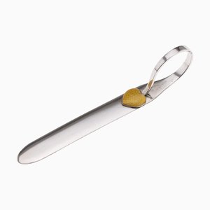 Tagliacarte antico in argento e smalto guilloché, Austria, XX secolo, Vienna